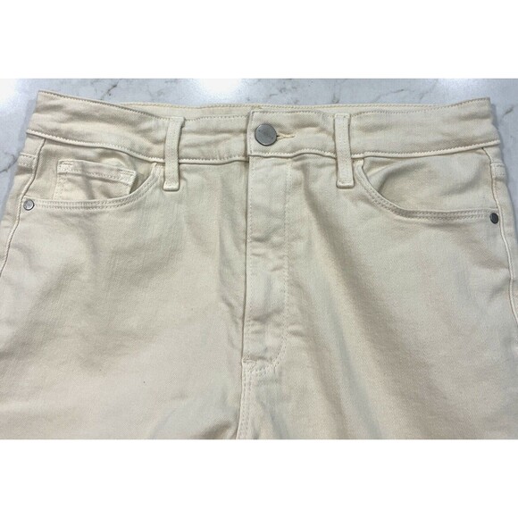 Athleta Sculptek Jeans Womens Sz 8 Cream High Rise Straight Leg Ankle Stretch - Picture 6 of 10